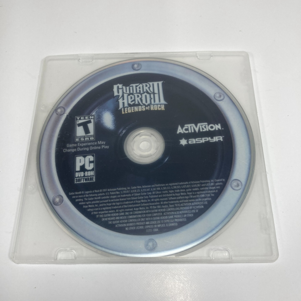 Guitar Hero‎ 3 Legends of Rock (PC DVD-ROM, 2007) DISC ONLY - TESTED